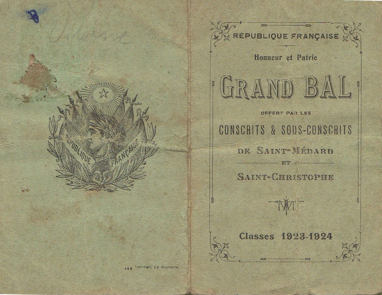 1923 grand bal conscrits 1923 1924