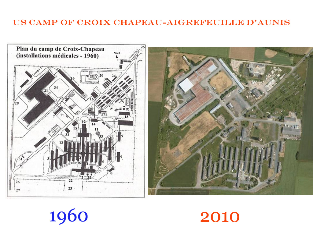 Plan du camp americain de croix chapeau 1960 2010